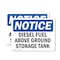Signmission Diesel Fuel Above Ground Storage Tank OSHA Notice Sign, Vinyl Decal, 10in W x 7in L, 2PK OS-2PACK-NS-D-710-L-10993 - alternate 1